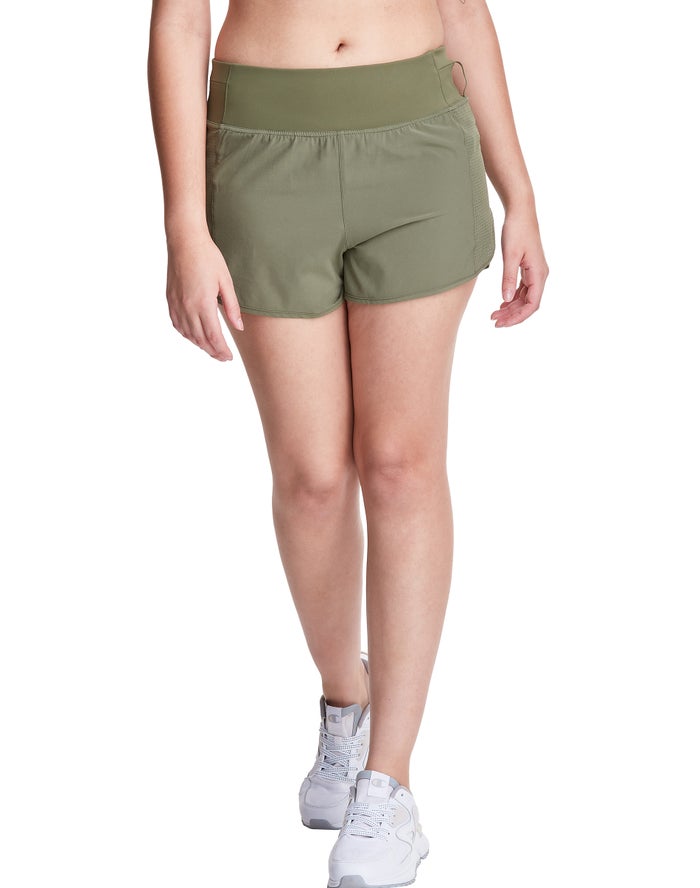 Champion Womens Shorts NZ - Sport 3 Olive ( 5807-LYRCN )